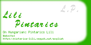 lili pintarics business card